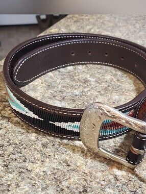 RANGER BELT COMPANY MEBS SZ 32. LEATHER HAND TOOL AZTEC. MENS
